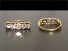 Antique 18ct Gold 5 Stone 1.50CT Diamond Ring