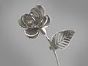 Antique Solid Silver Rose