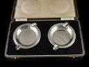 Vintage Boxed Silver Ashtrays