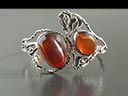 Vintage Silver & Amber Arts & Crafts Bracelet