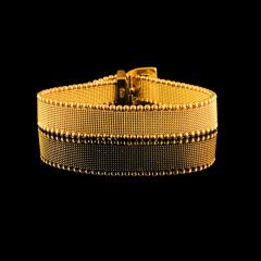 Antique 9CT Gold Turquoise and Pearl Belt Bracelet Back