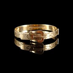 Vintage 9ct Gold Hinged Buckle Bracelet