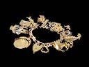 Unique Antique 9ct Gold Charm Bracelet