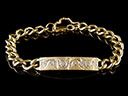 Vintage 9ct Gold & Diamond Identity Bracelet 