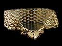 Vintage 9ct Solid Gold Mesh Gate Bracelet