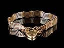 Vintage 9ct Gold 5 Bar Wavy Gate Bracelet 
