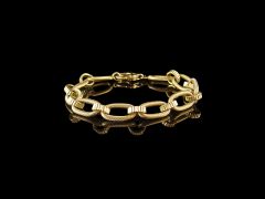 Vintage Italian 18ct Gold Large Oval Link Bracelet 