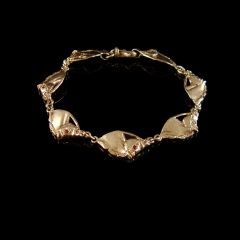 Vintage 9ct Gold and Ruby Horse Bracelet
