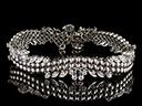Vintage 18ct White Gold 2.58CT Diamond & Sapphire Flower Bracelet Thumbnail
