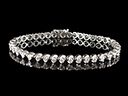 Vintage 18ct White Gold 3.80CT Diamond Tennis Bracelet