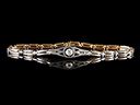 Vintage 18ct Gold & Platinum Diamond Art Deco Bracelet 