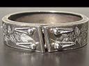Antique Silver Hinged Cuff Bracelet