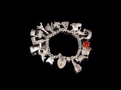 Vintage Sterling Silver Charm Bracelet