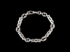 Antique Silver Fancy Link Bracelet 