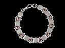 Antique Silver & Amethyst Cabochon Bracelet 