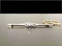 Vintage 9ct Gold & Diamond Art Deco Bar Brooch 