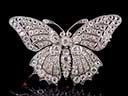 Antique 9ct Gold & Paste Butterfly Brooch