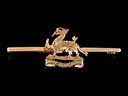 Antique Gold Royal Berkshire Dragon Bar Brooch