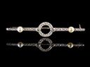 Vintage Platinum Diamond & Pearl Art Deco Bar Brooch 