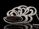 Vintage Silver & Onyx Art Deco Brooch