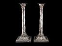 Antique George V Silver Goldsmiths & Silversmiths Co Candlesticks