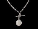Antique Silver Albert Chain & Coin 