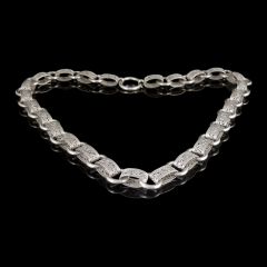 Antique Silver Fretwork Collar