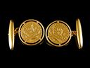Antique 22ct Gold Turkish Coin Cufflinks