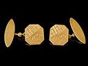 Vintage 9ct Gold Octagonal Art Deco Cufflinks 