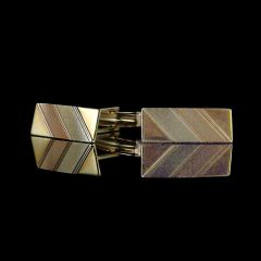 Vintage Italian 18ct Tri-Coloured Gold Cufflinks