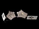 Antique Silver & Gold Niello Cufflinks 