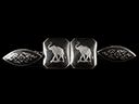 Vintage Silver & Niello Siam Elephant Cufflinks