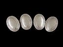 Vintage Silver Oval Art Deco Cufflinks