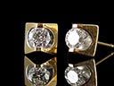 Vintage 18ct Gold .82ct Diamond Stud Earrings 