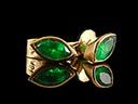 Vintage 18ct Gold Tourmaline Marquise Earrings