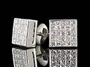Vintage 18ct W/Gold Diamond Art Deco Earrings