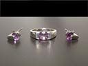 Vintage Silver & Amethyst Jewellery Set