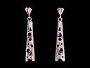 Vintage Silver & Amethyst Arts & Crafts Earrings 