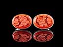 Antique Silver Carved Coral Earrings 