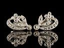 Antique Silver & Marcasite Flower Earrings