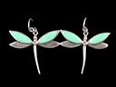 Vintage Silver & Turquoise Dragonfly Earrings