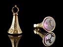 Antique 9ct Gold & Amethyst Seal Fob