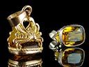 Antique 9ct Gold & Citrine Fob