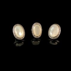 Antique Silver Mother of Pearl and Marcasite Jewellery Set