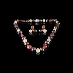 Vintage 18KT Gold Freshwater & Tahitian Pearl & Pink Tourmaline Jewellery Set