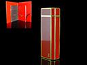 Vintage 18ct Gold & Red Enamel Cartier Lighter