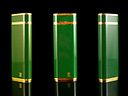 Vintage Boxed Gold & Green Lacquer Cartier Lighter