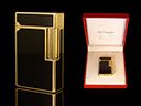 Vintage Boxed Gold & Black Lacquer Dunhill Lighter