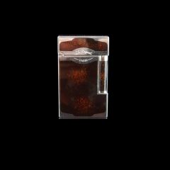 Vintage ST Dupont Gold Dust Brown Laque De Chine Lighter - Front