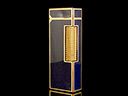 Vintage Gold & Blue Marble Lacquer Dunhill Lighter